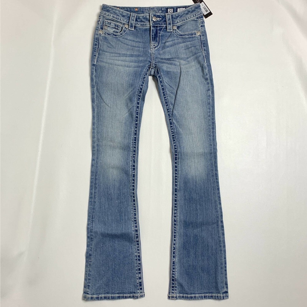 Miss Me Mid-Rise Boot Denim Blue Jeans Size 25